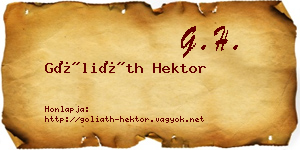 Góliáth Hektor névjegykártya